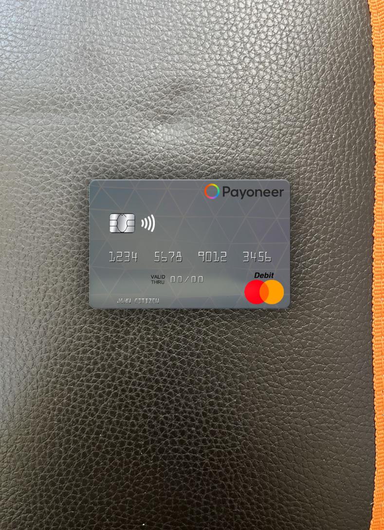 Download USA Payoneer mastercard photolook front Photoshop template